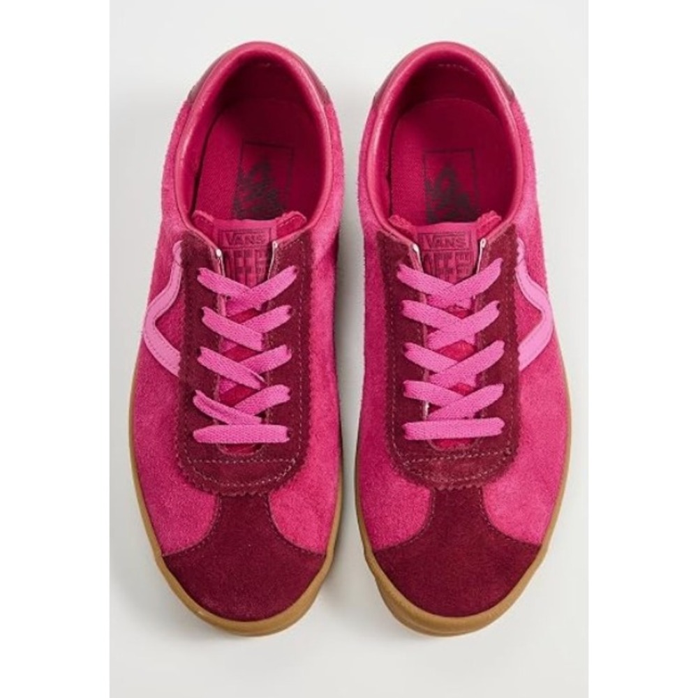 Vans Suede Color Pop Raspberry Rose Gum Sole Low Top Sneakers Womens 10 Mens 8.5 - Picture 3 of 7
